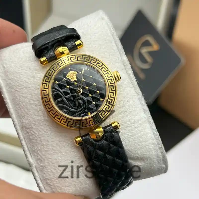 ساعت مچی زنانه ورساچه مشکی طلایی Versace Black Gold — تصویر ۵