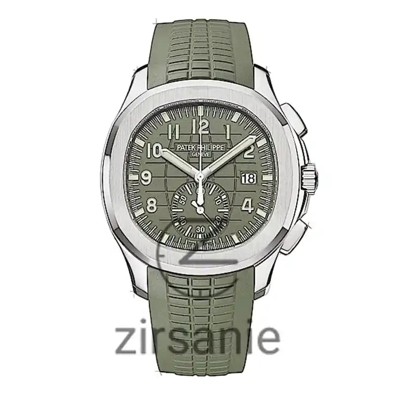 ساعت مچی مردانه پتک فیلیپ آکوانات سیلور سبز Patek Philippe Aquanaut Green Silver