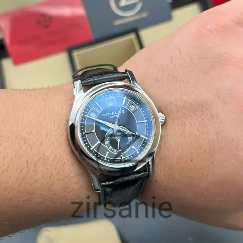 ساعت مچی مردانه پتک فیلیپ آکوانات سیلور صفحه مشکی Patek Philippe Aquanaut Silver Black Screen — تصویر ۷