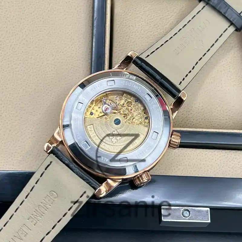 ساعت مچی مردانه پتک فیلیپ کهکشانی رزگلد صفحه مشکی Patek Philippe Galaxy RoseGold Black Screen — تصویر ۶