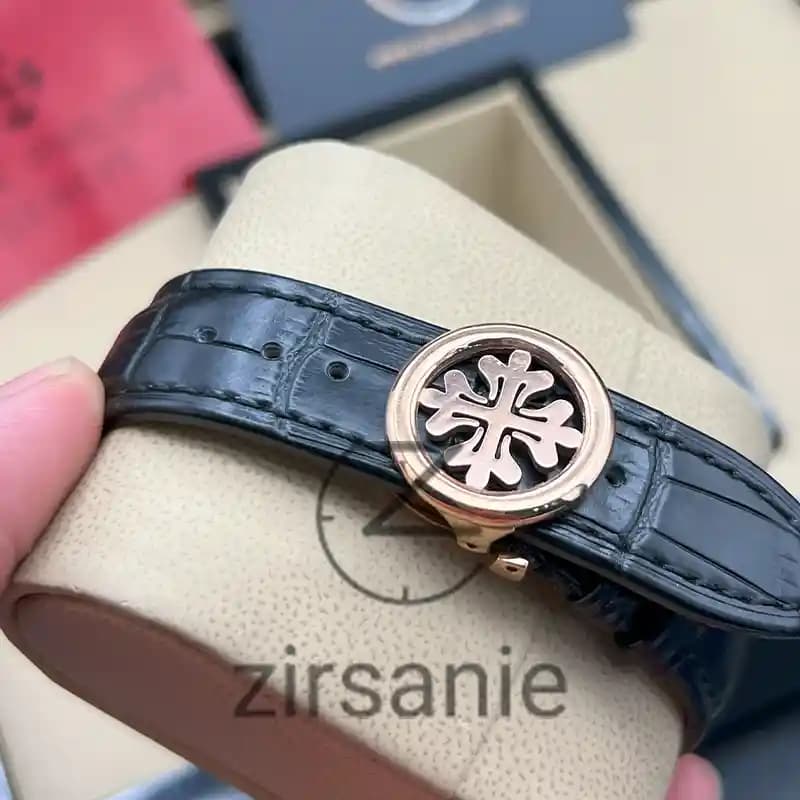 ساعت مچی مردانه پتک فیلیپ کهکشانی رزگلد صفحه مشکی Patek Philippe Galaxy RoseGold Black Screen — تصویر ۴
