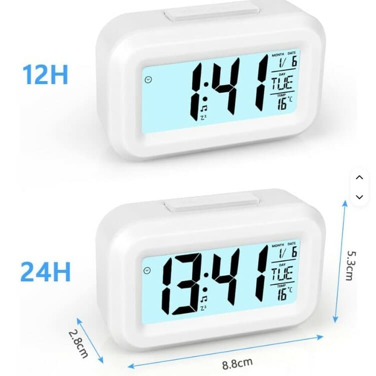 ساعت رومیزی دیجیتال DOL-2108 (سفید) — تصویر ۵