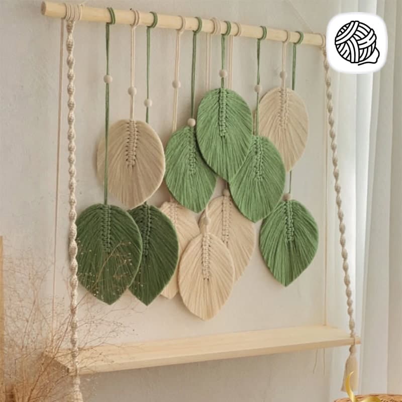 شلف مکرومه بافی 70cm مدل 11 برگ