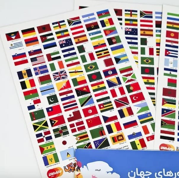 استیپیک دیواری نقشه جهان — تصویر ۲