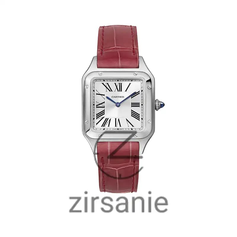 ساعت مچی زنانه کارتیر د سانتوز Cartier de Santos Leather Strap Red