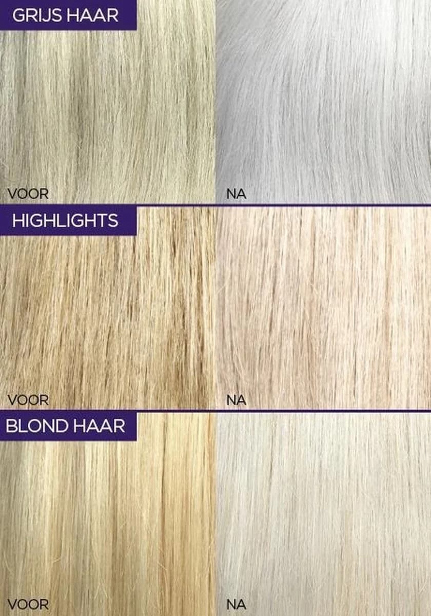 روغن مو ضد زردی لورآل Loreal Purple Herstellende Olie مناسب موهای بلوند، دکلره، هایلایت و خاکستری حجم 100 میل — تصویر ۵