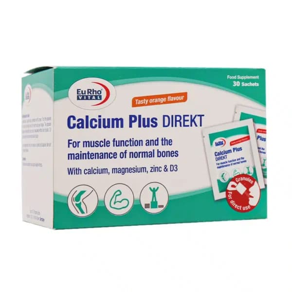 ساشه کلسیم پلاس دایرکت یوروویتال 30 عدد Eurhovital Calcium Plus Direkt 30 Sachets