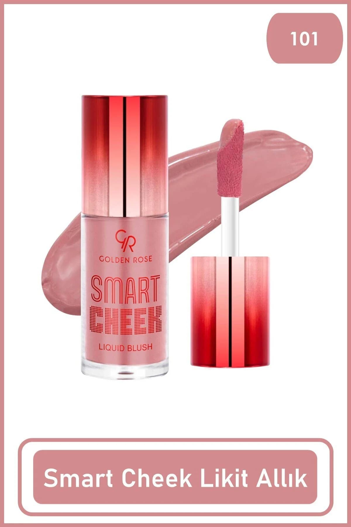 رژ گونه مایع گلدن رز GOLDEN ROSE SMART CHEECK شماره 101 — تصویر ۸