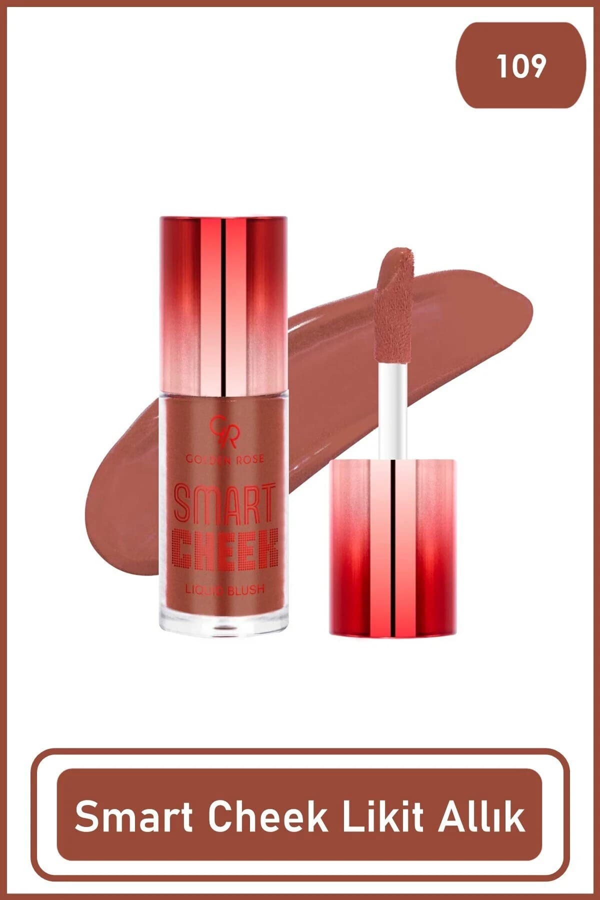 رژ گونه مایع گلدن رز GOLDEN ROSE SMART CHEECK شماره 109 — تصویر ۹