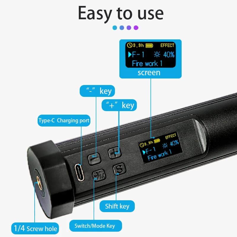 باتوم لایت مدل JM30 RGB — تصویر ۴