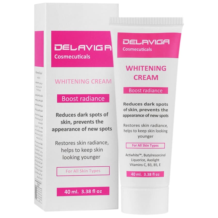 کرم روشن کننده انواع پوست دلاویگا 40 میلی لیتر Delaviga Whitening Cream Boost radiance