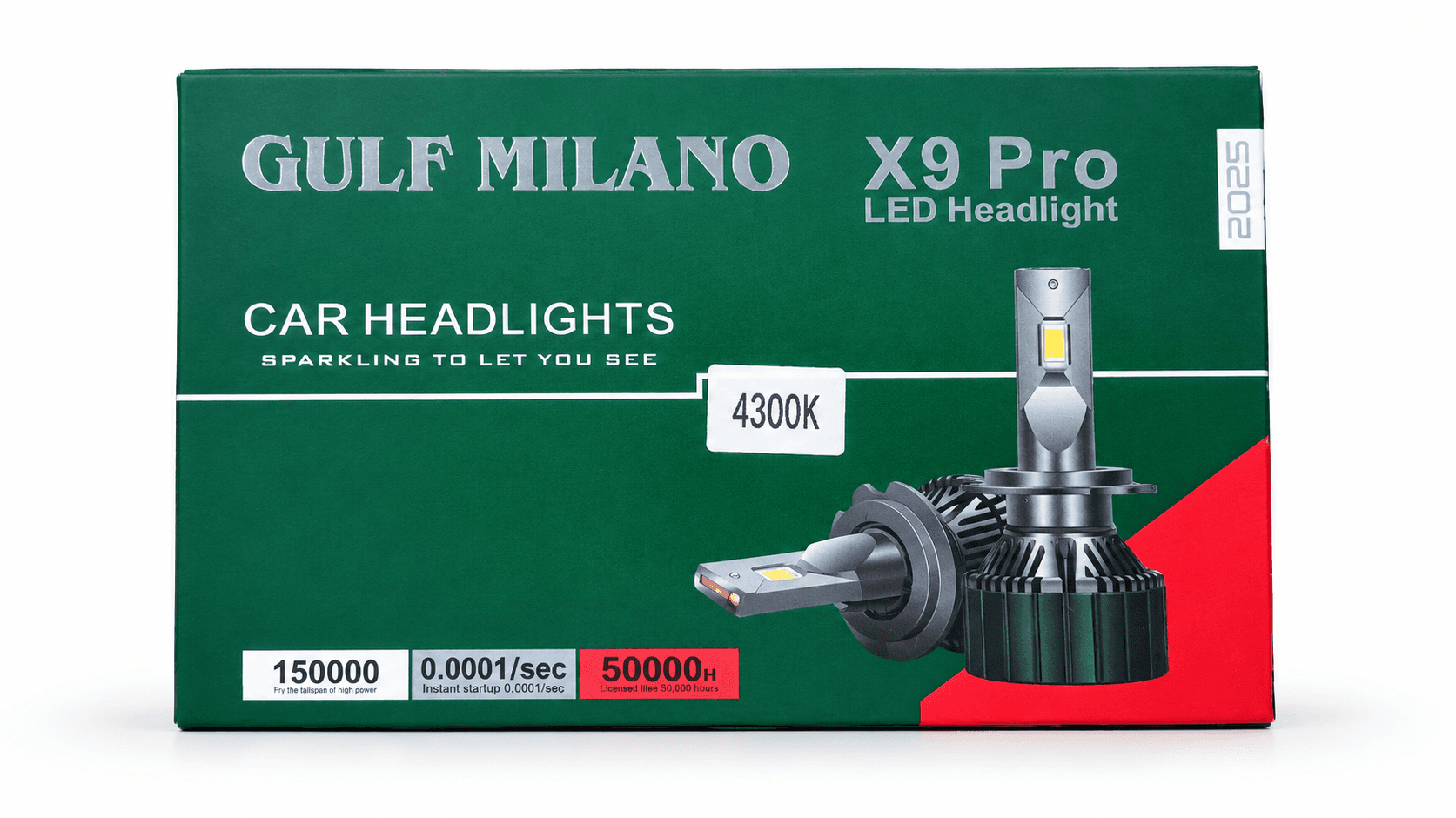 هدلایت گلف میلانو – Gulf Milano X9 Pro 4300K – آفتابی – پایه H1