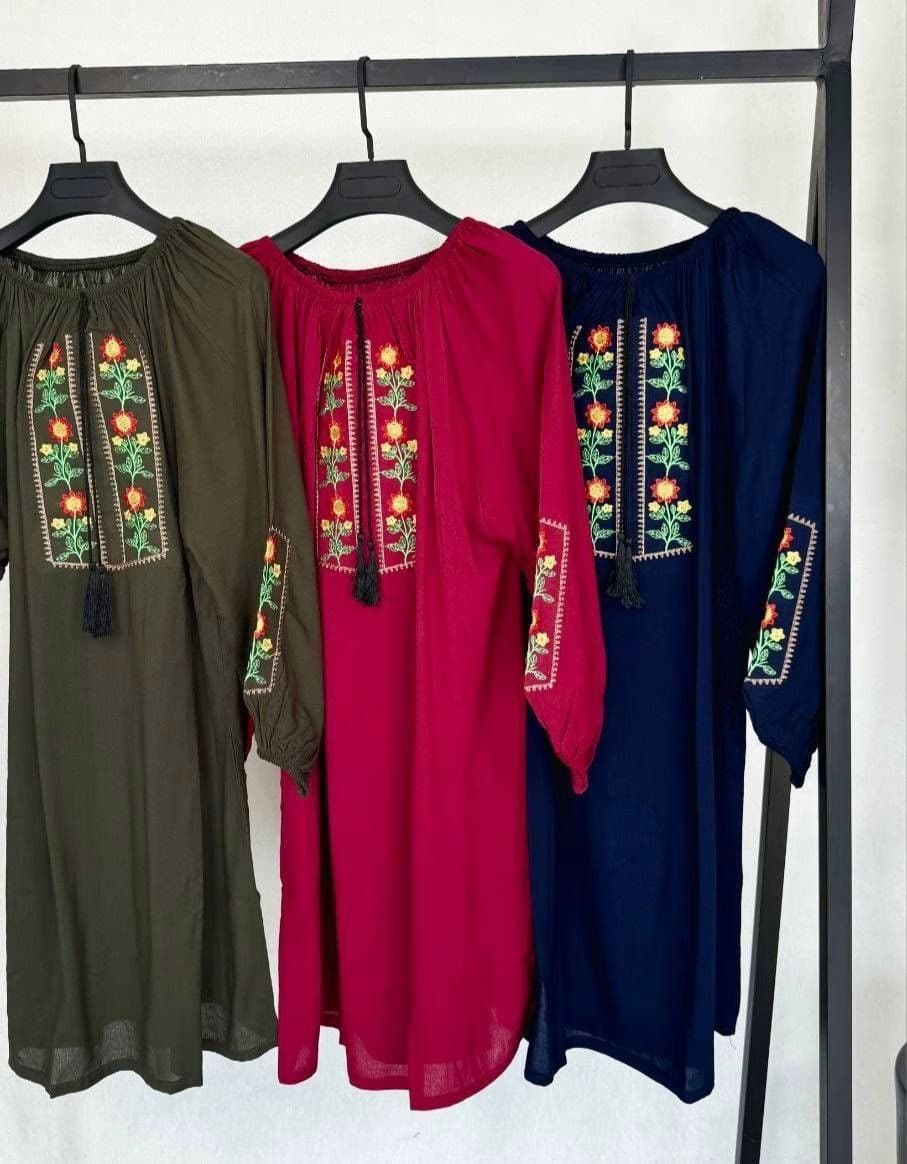 شومیز نخی مدیسا | شومیز گلدوزی شده شیک و خنک تابستانه — تصویر ۲