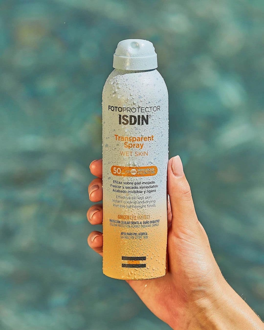 اسپری ضدآفتاب نامرئی پوست خیس ایزدین / Isdin transparent spray wet skin