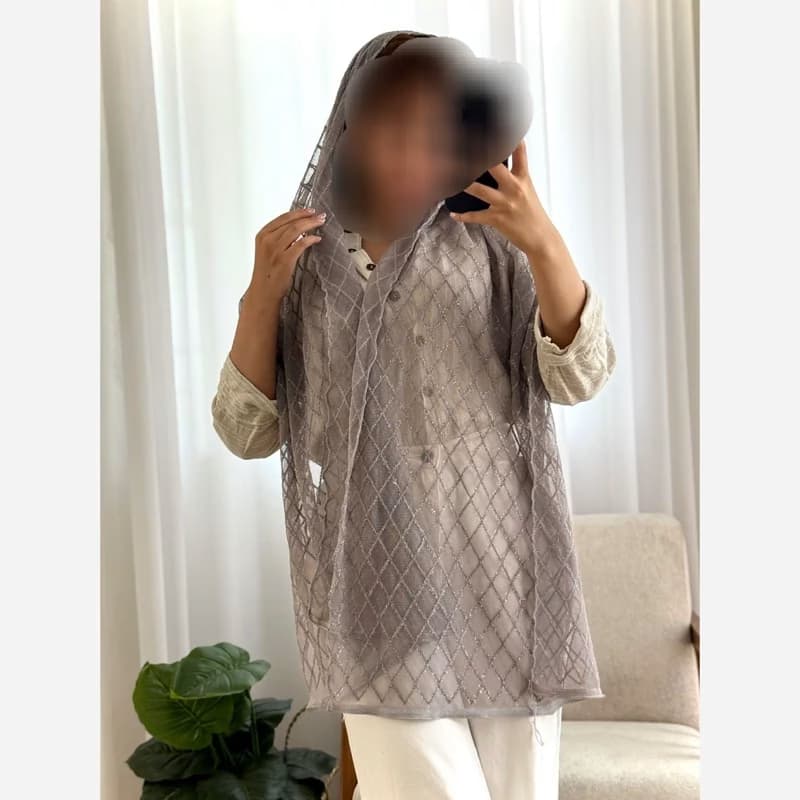 شال گیپور مجلسی لمه حریر پلیسه