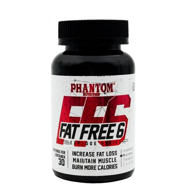کپسول فت فری 6 فانتوم نوتریشن 60 عدد Phantom Nutrition Fat Free 6 60 Caps