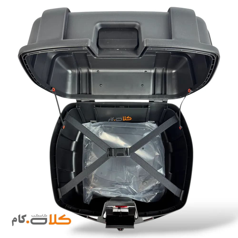 باکس موتورسیکلت مسافرتی تکنو TEKNO مشکی مات — تصویر ۵