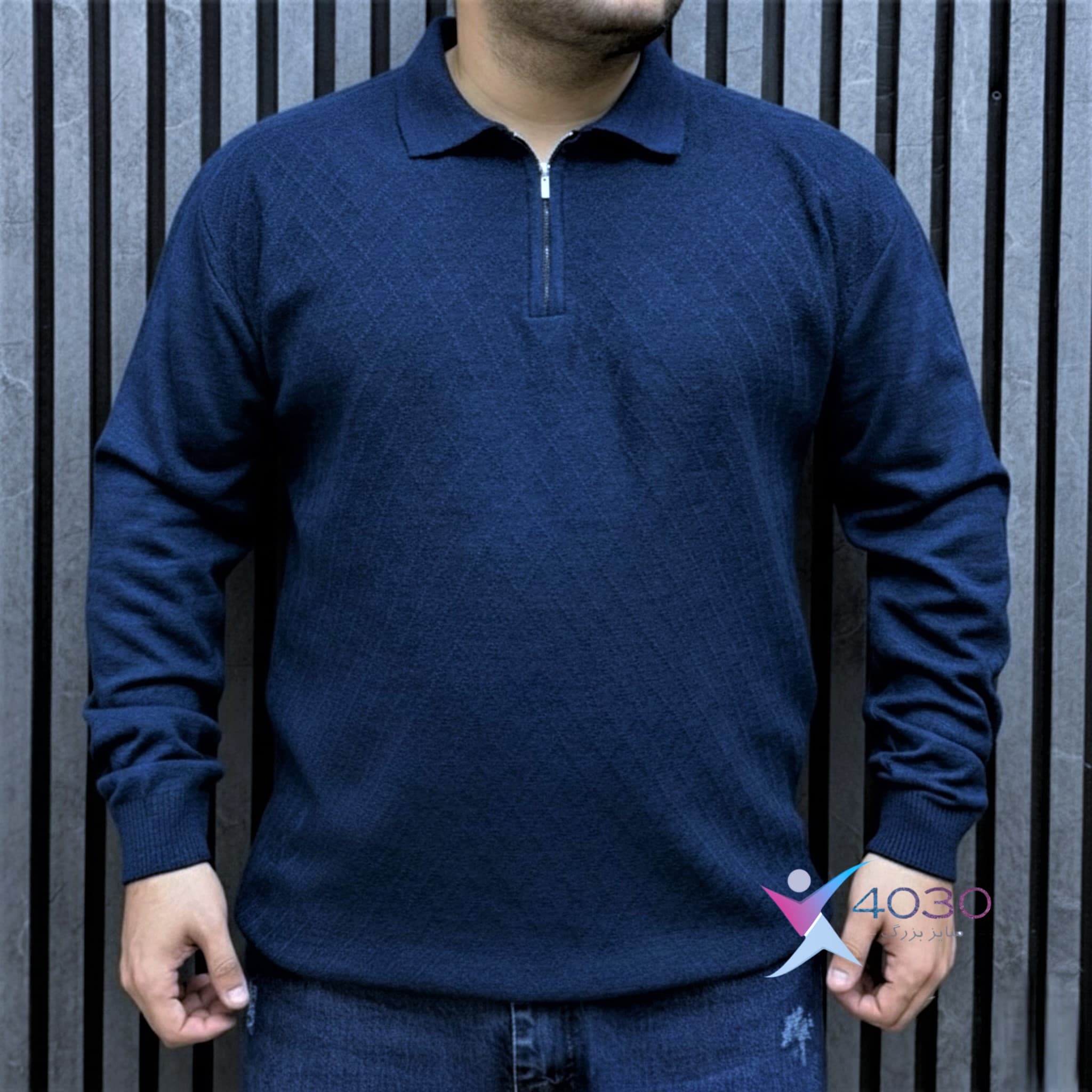 بلوز بافت نیم زیپ ZARA سایزبزرگ ( 5296 ) — تصویر ۳