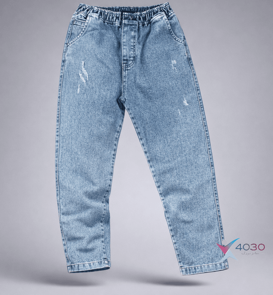 شلوار جین کمرکش ZARA دمپا ساده سایزبزرگ ( 3818 ) — تصویر ۷