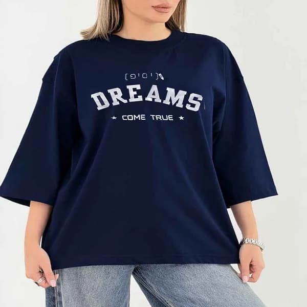 تیشرت باکسی مدل COME TRUE