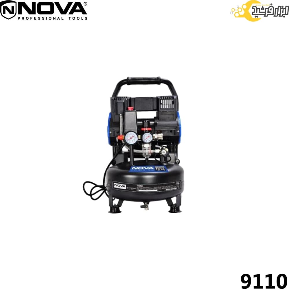 کمپرسور باد سایلنت 10 لیتری نووا 9110