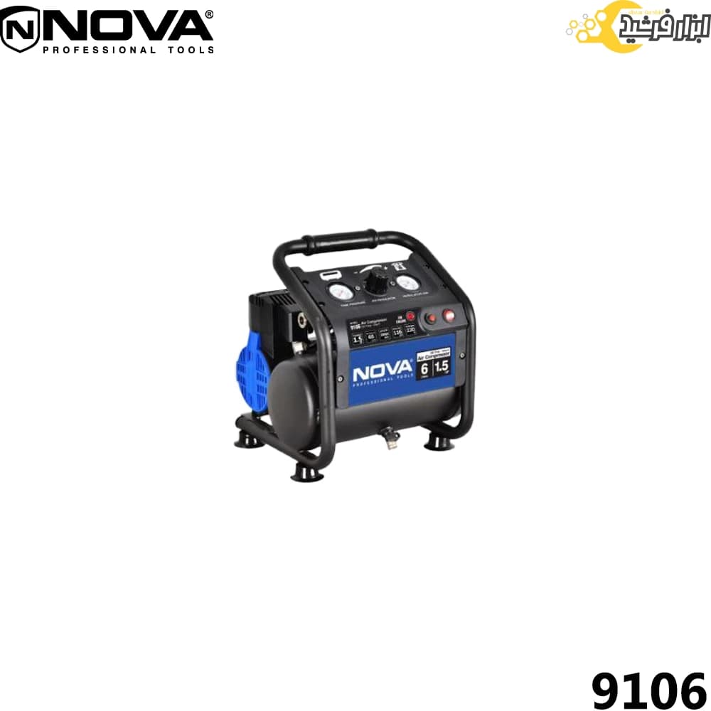 کمپرسور باد سایلنت 6 لیتری نووا 9106