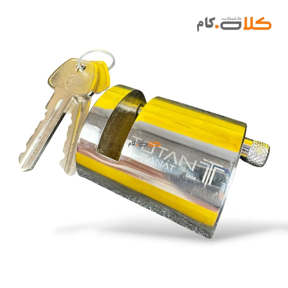 قفل دیسک موتورسیکلت ضد برش فولادی توتان + 2 سال گارانتی