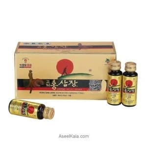 شربت جینسینگ قرمز کره ای 6 ساله انرژی زا تکی 30 میل و بسته 10 عددی