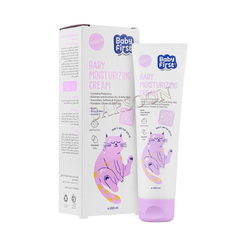کرم مرطوب کننده کودک 100 میلی لیتر بیبی فرست Baby Moisturizing Cream 100 ml