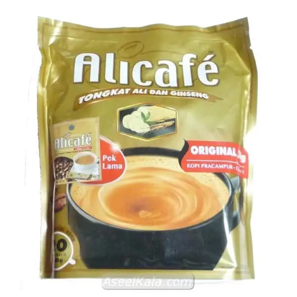 کافی میکس علی کافه طلایی جینسینگ دار بسته ۲۰ عددی – Alicafe
