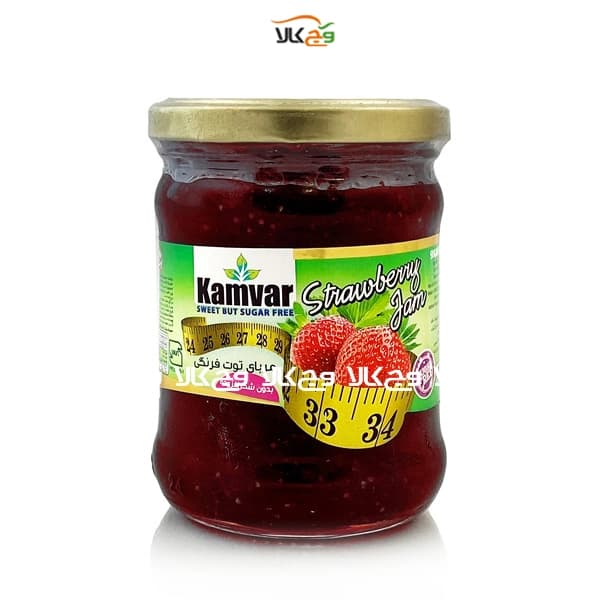 مربا توت فرنگی بدون شکر و دیابتی کامور – 280 گرمی