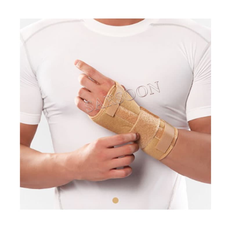 مچ بند آتل دار کوتاه با زاویه فانکشنال پاک سمن – چپ-کوچک Paksaman Wrist Splint With Hard Bar