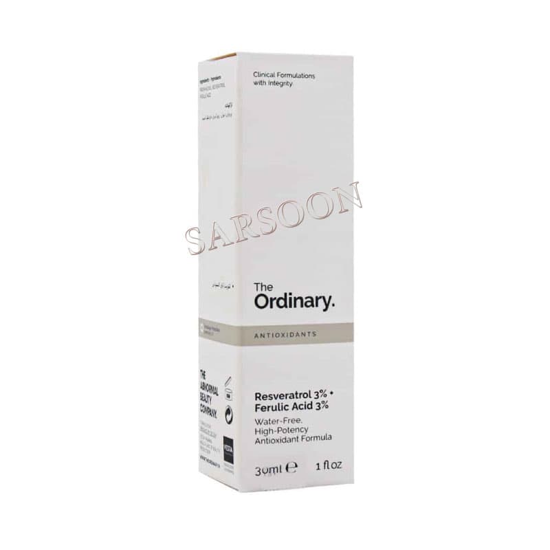 سرم رزوراترول 3 درصد و فرولیک اسید 3 درصد اوردینری 30 میلی لیتر Ordinary Reseveratrol 3% And Ferulic Acid 3% Serum 30 Ml