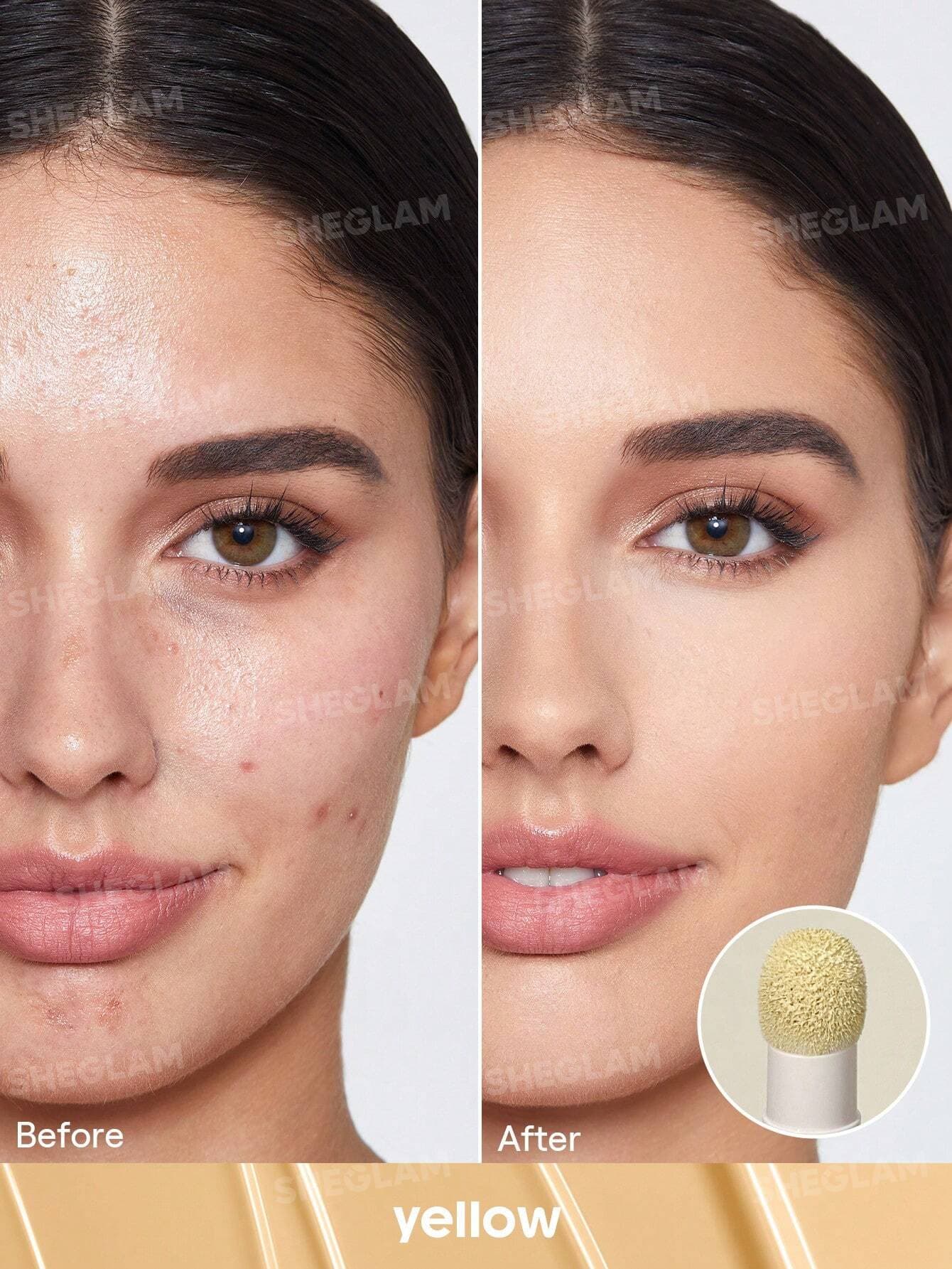 کانسیلر سر اسفنجی شیگلم COMPLEXION BOOST رنگ Yellow — تصویر ۲