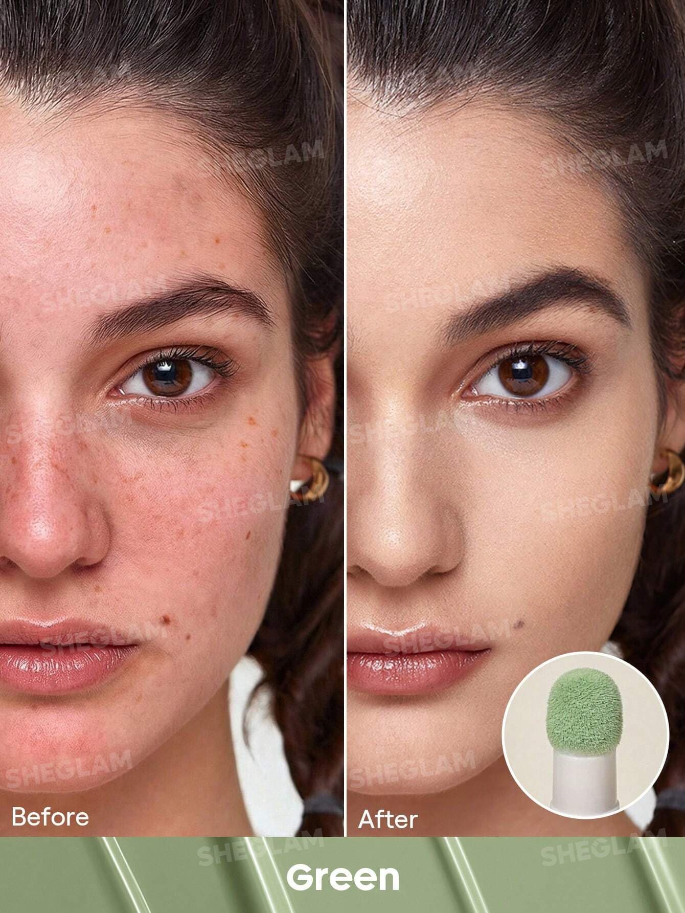 کانسیلر سر اسفنجی شیگلم COMPLEXION BOOST رنگ Green — تصویر ۳
