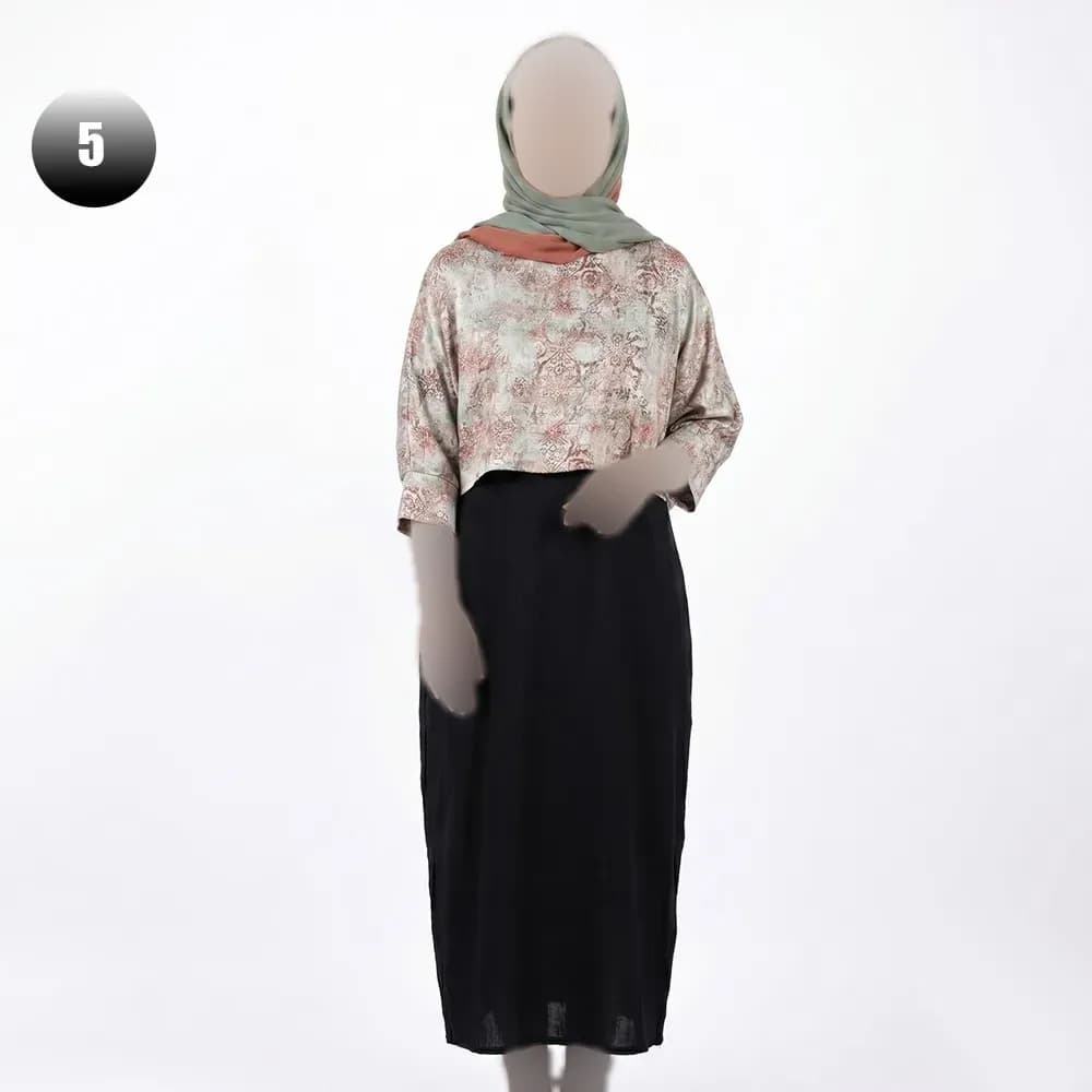 ست کراپ و سارافون زنانه طرح دار کد 11768 — تصویر ۹