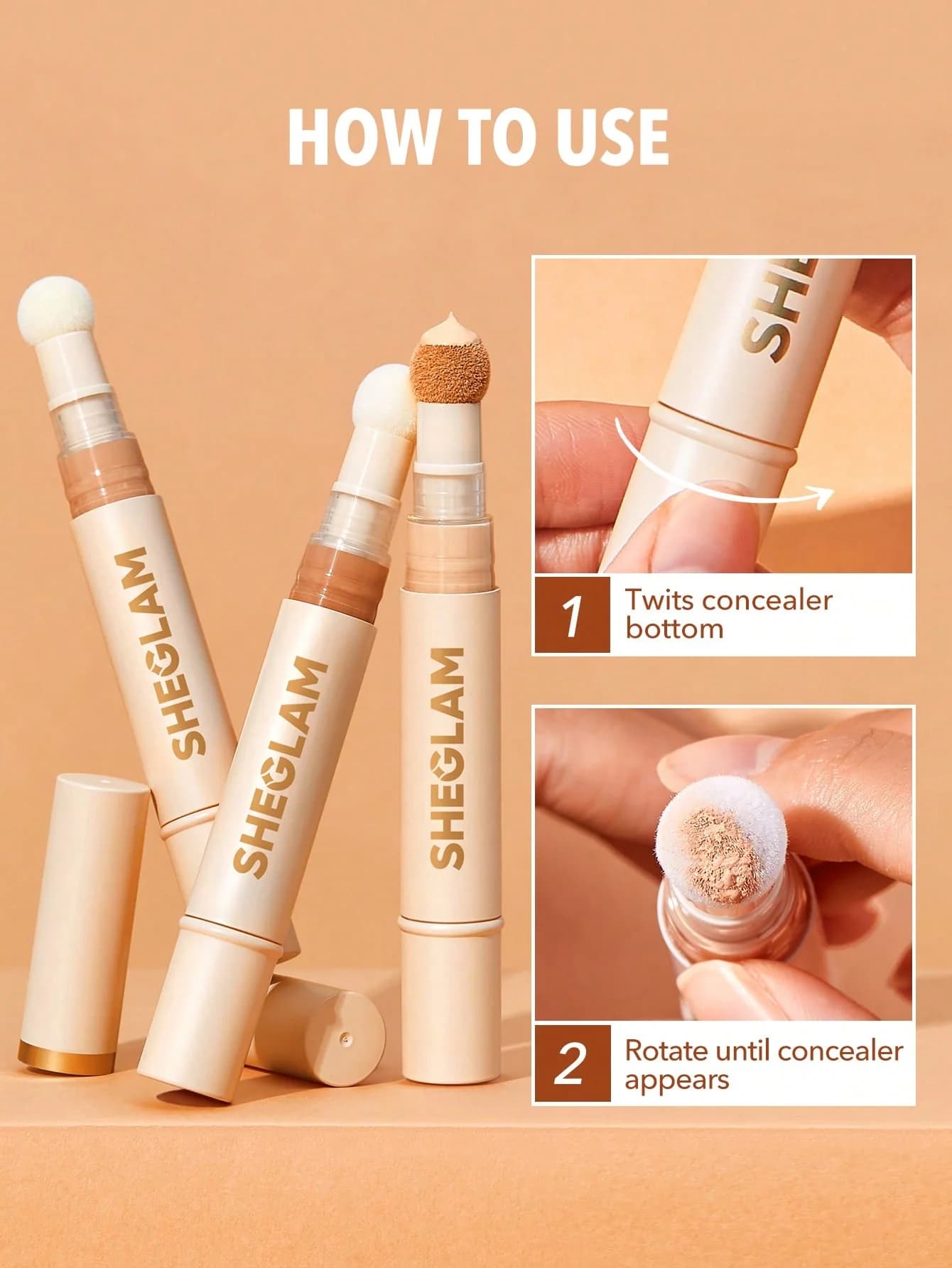 کانسیلر سر اسفنجی شیگلم COMPLEXION BOOST رنگ Chantilly — تصویر ۵