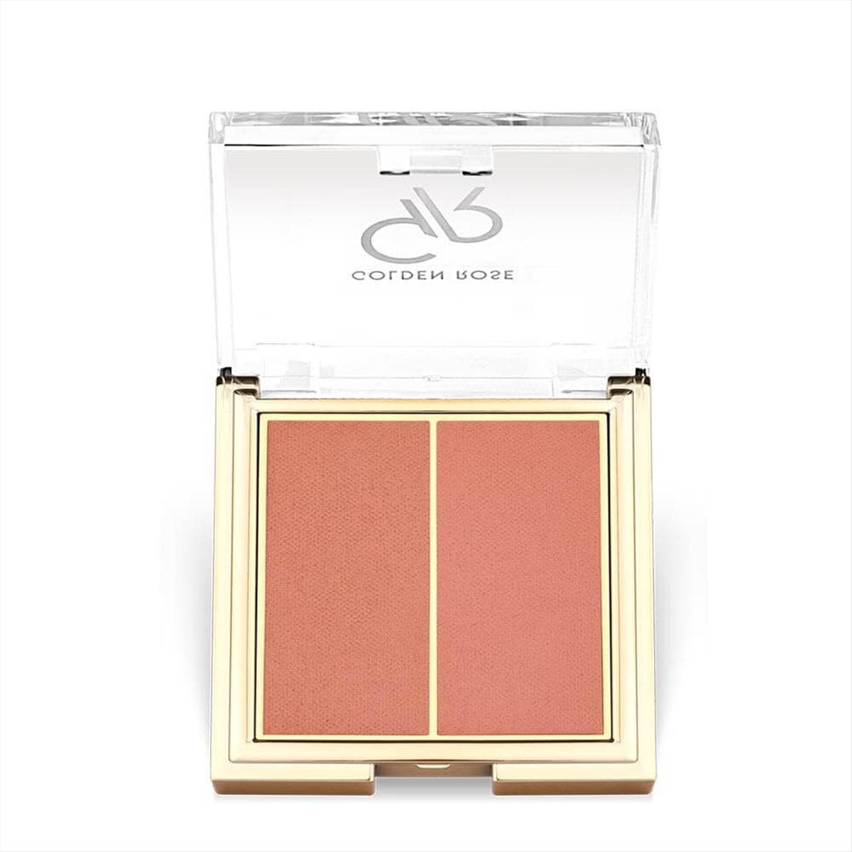 پالت رژ گونه پودری دوتایی گلدن رز Golden Rose Iconic Duo رنگ Soft Pink شماره 04