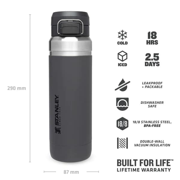ماگ استنلی 1.06 لیتری سری گو STANLEY GO QUICK FLIP WATER BOTTLE | 36OZ — تصویر ۴