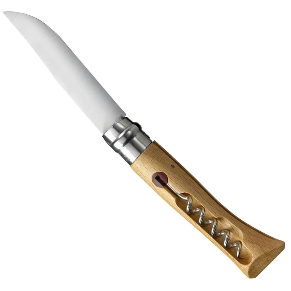 چاقو اپینل 10 استنلس با چوب پنبه باز کن Opinel No.10 Corkscrew Stainless Steel Folding Knife — تصویر ۳