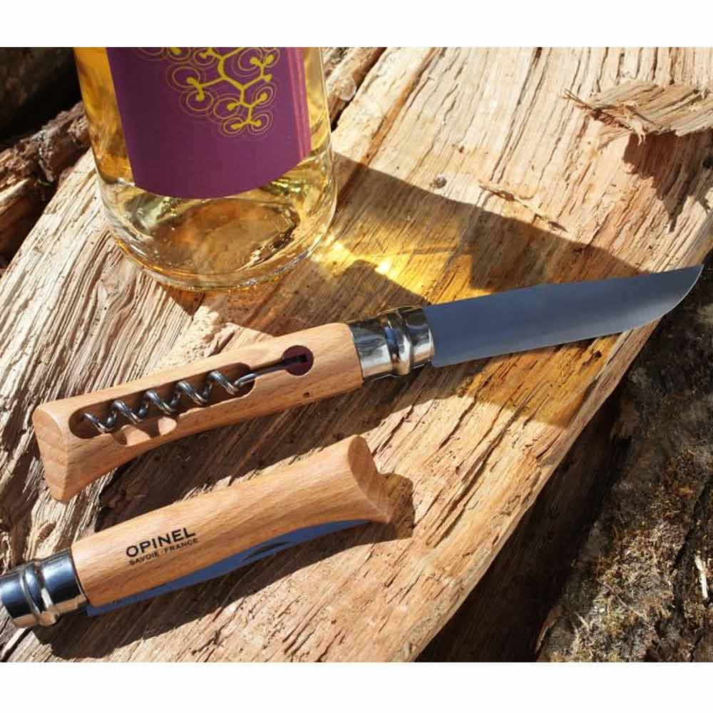 چاقو اپینل 10 استنلس با چوب پنبه باز کن Opinel No.10 Corkscrew Stainless Steel Folding Knife — تصویر ۶