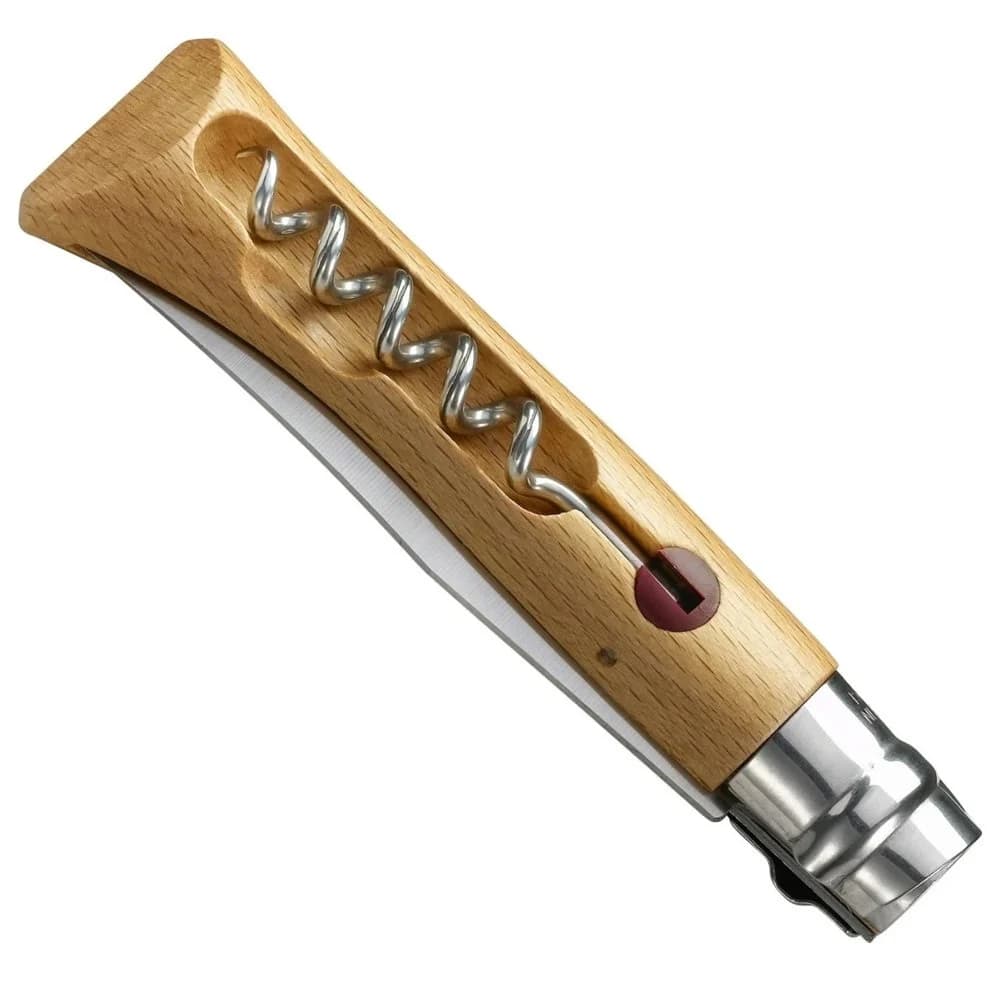 چاقو اپینل 10 استنلس با چوب پنبه باز کن Opinel No.10 Corkscrew Stainless Steel Folding Knife — تصویر ۴