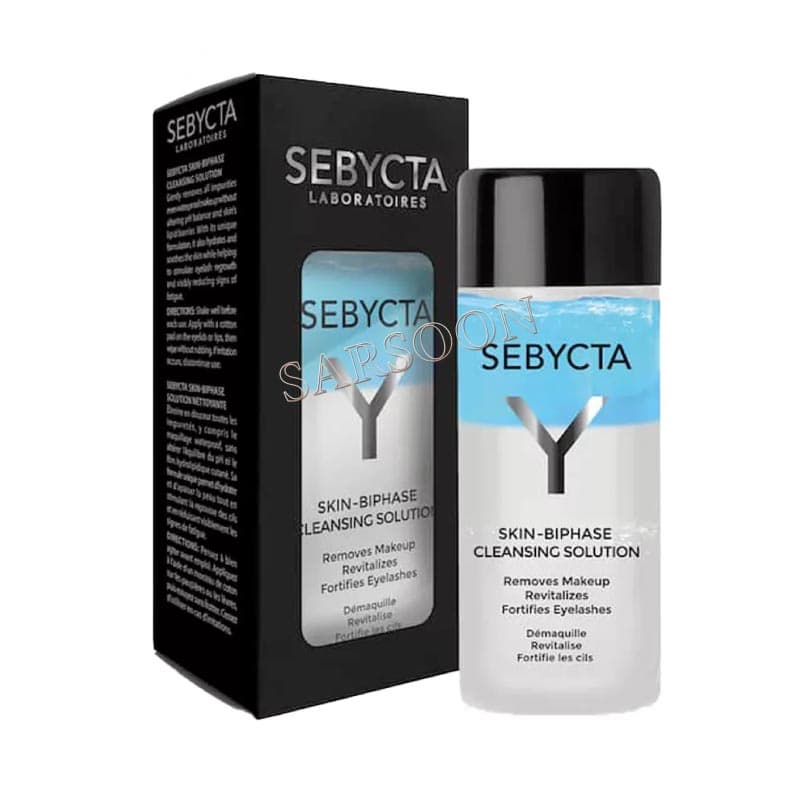 محلول دو فاز پاک کننده آرایش سبیکتا 100میلی لیتر Sebycta Skin Biphase Cleansing Solution 100ml — تصویر ۲