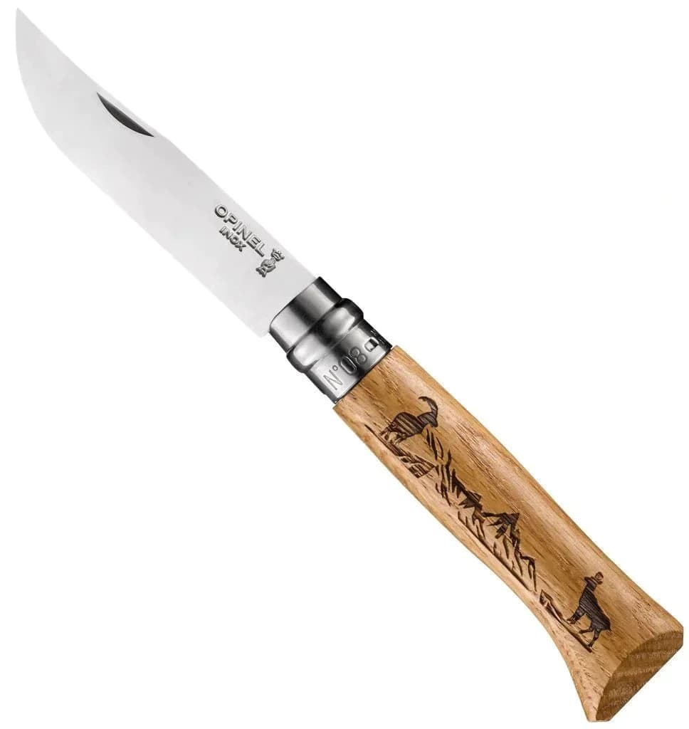 ست چاقو اپینل حکاکی طرح حیوانات – سایز 08 Opinel No.08 Engraved Animalia 6 Piece Box Set — تصویر ۶