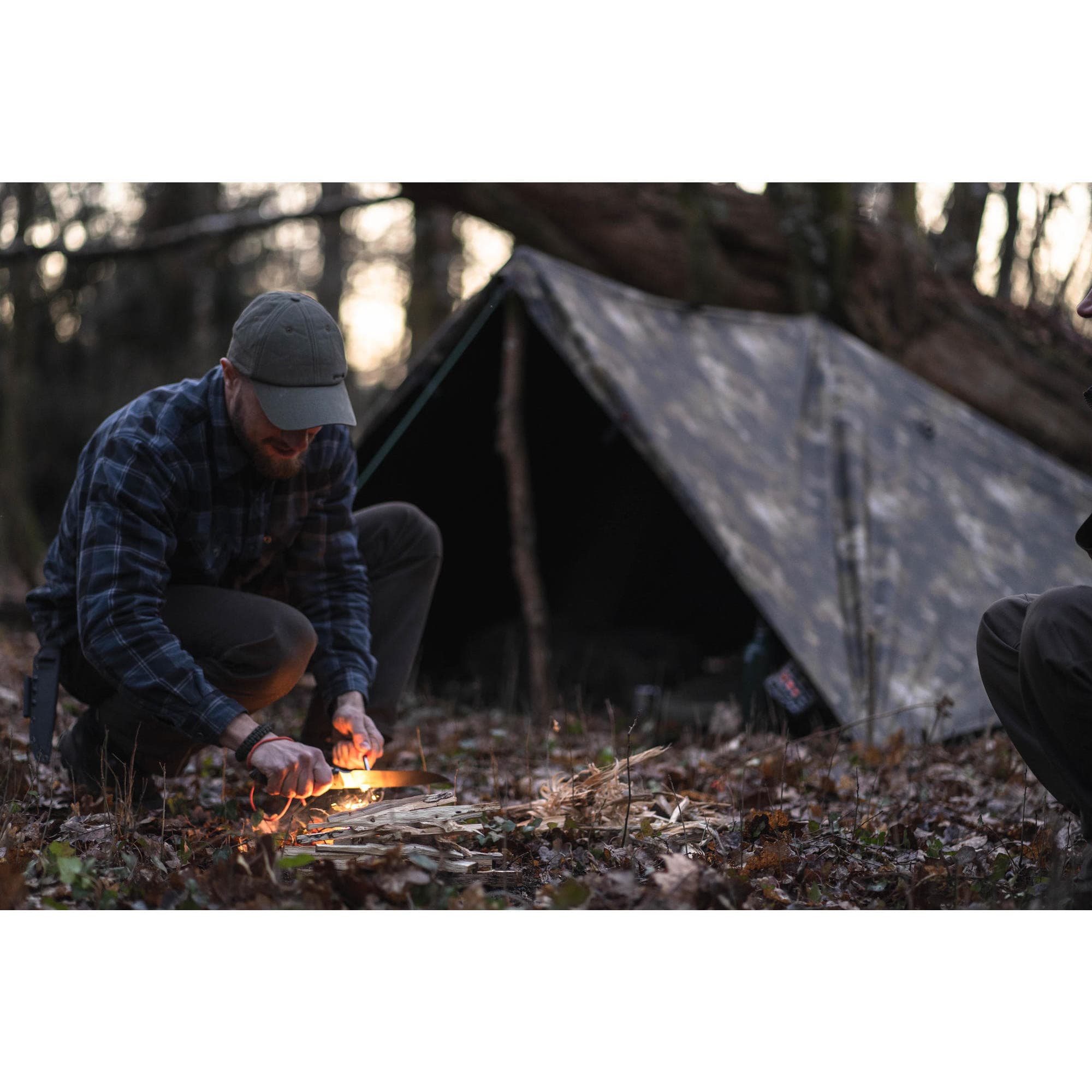 تارپ سولوگناک – سایبان حرفه ای بوشکرفت Solognac Bushcraft Waterproof Canopy – Hunting and Nature Observation – Camouflage Pattern — تصویر ۸