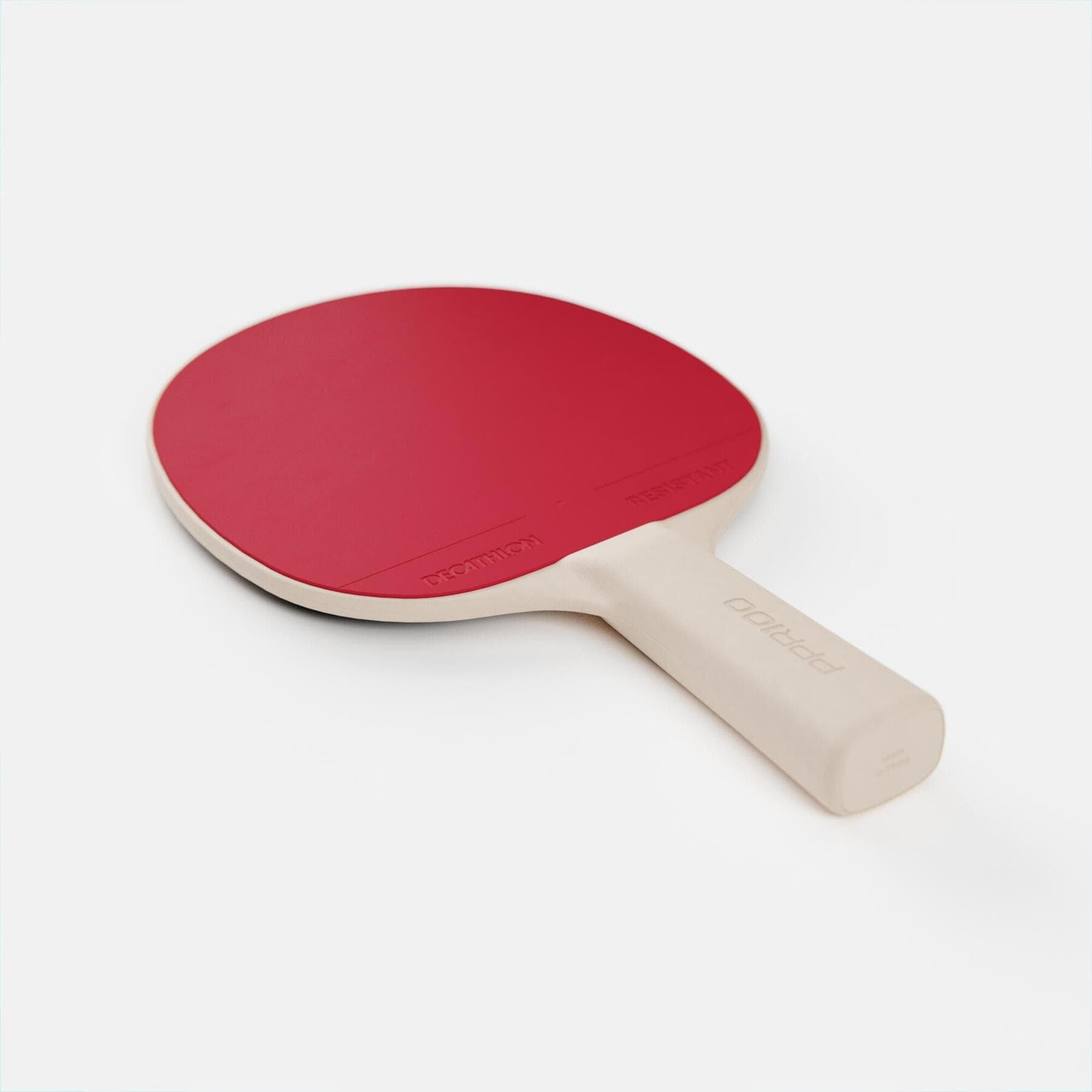 راکت پینگ پنگ دکتلون Pongori Set of 2 heavy-duty rackets + 3 ping pong balls – set ppr 100 — تصویر ۷