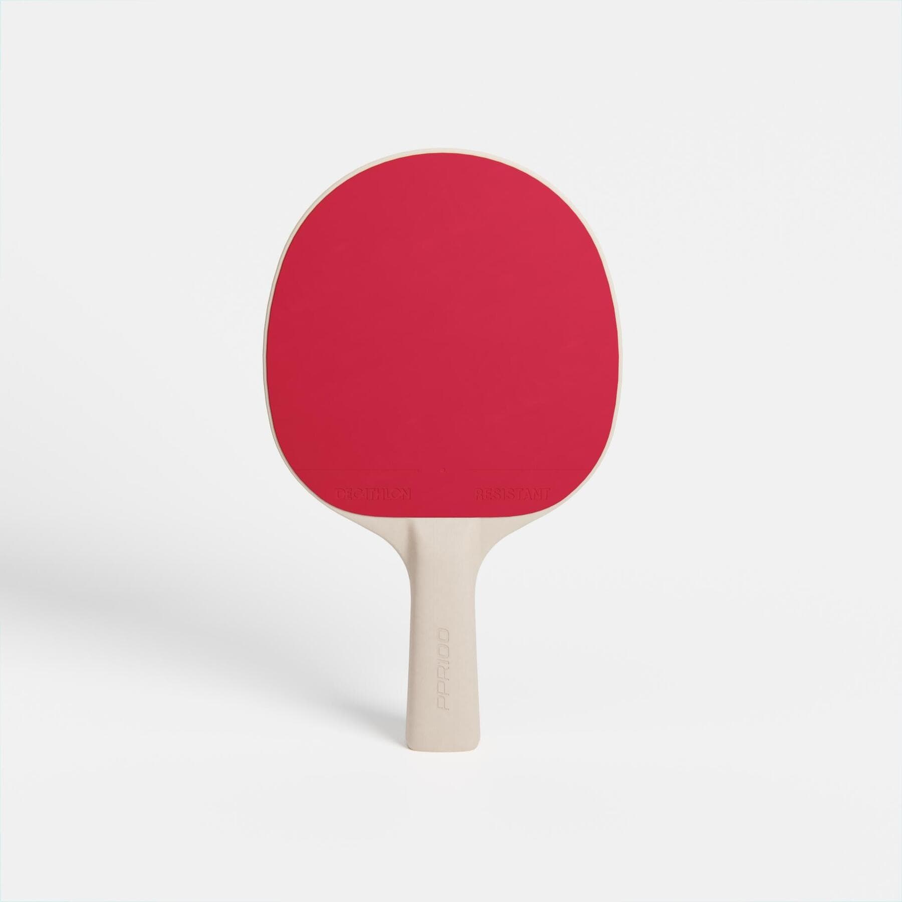 راکت پینگ پنگ دکتلون Pongori Set of 2 heavy-duty rackets + 3 ping pong balls – set ppr 100 — تصویر ۳
