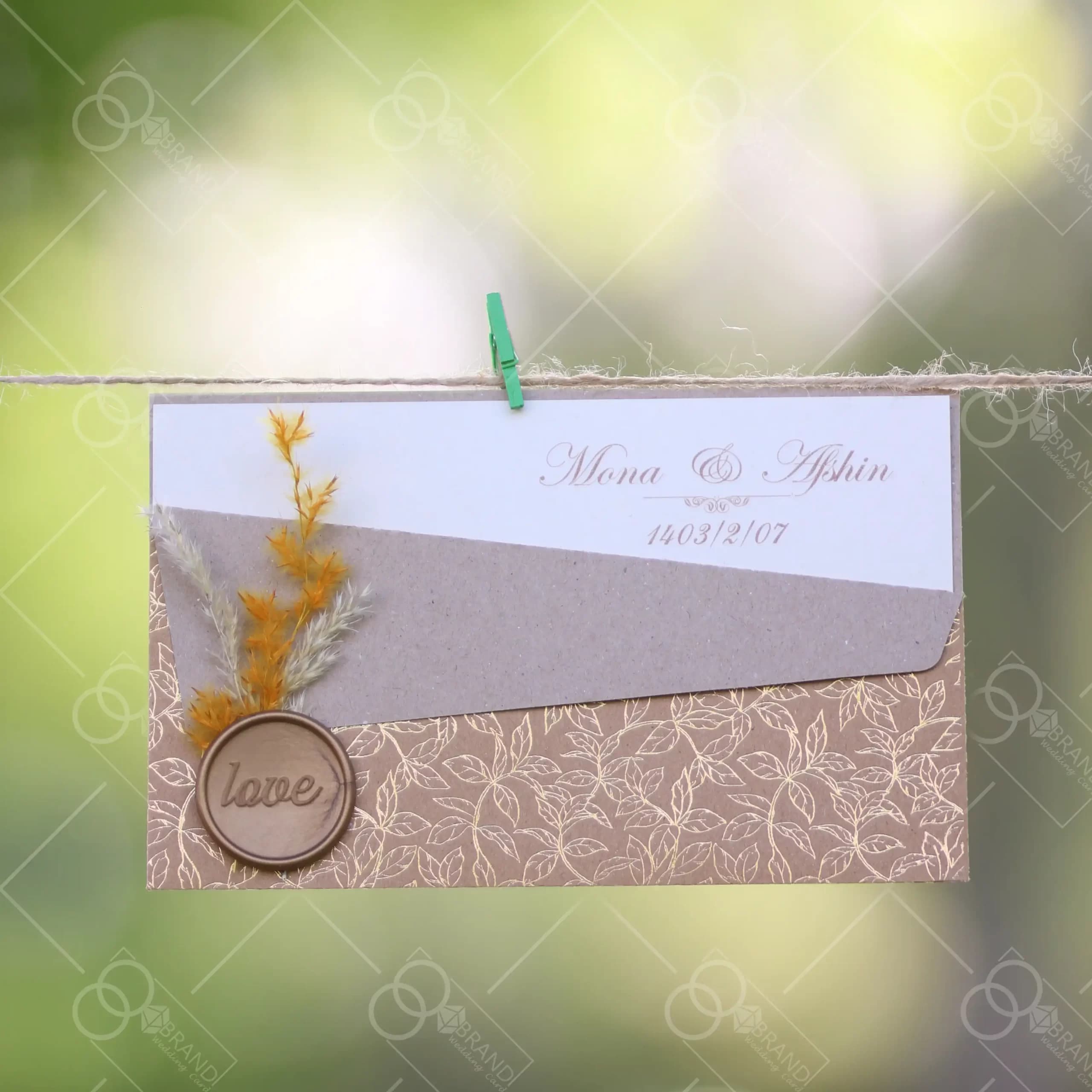 کارت عروسی قیمت مناسب مدل Elinab — تصویر ۲