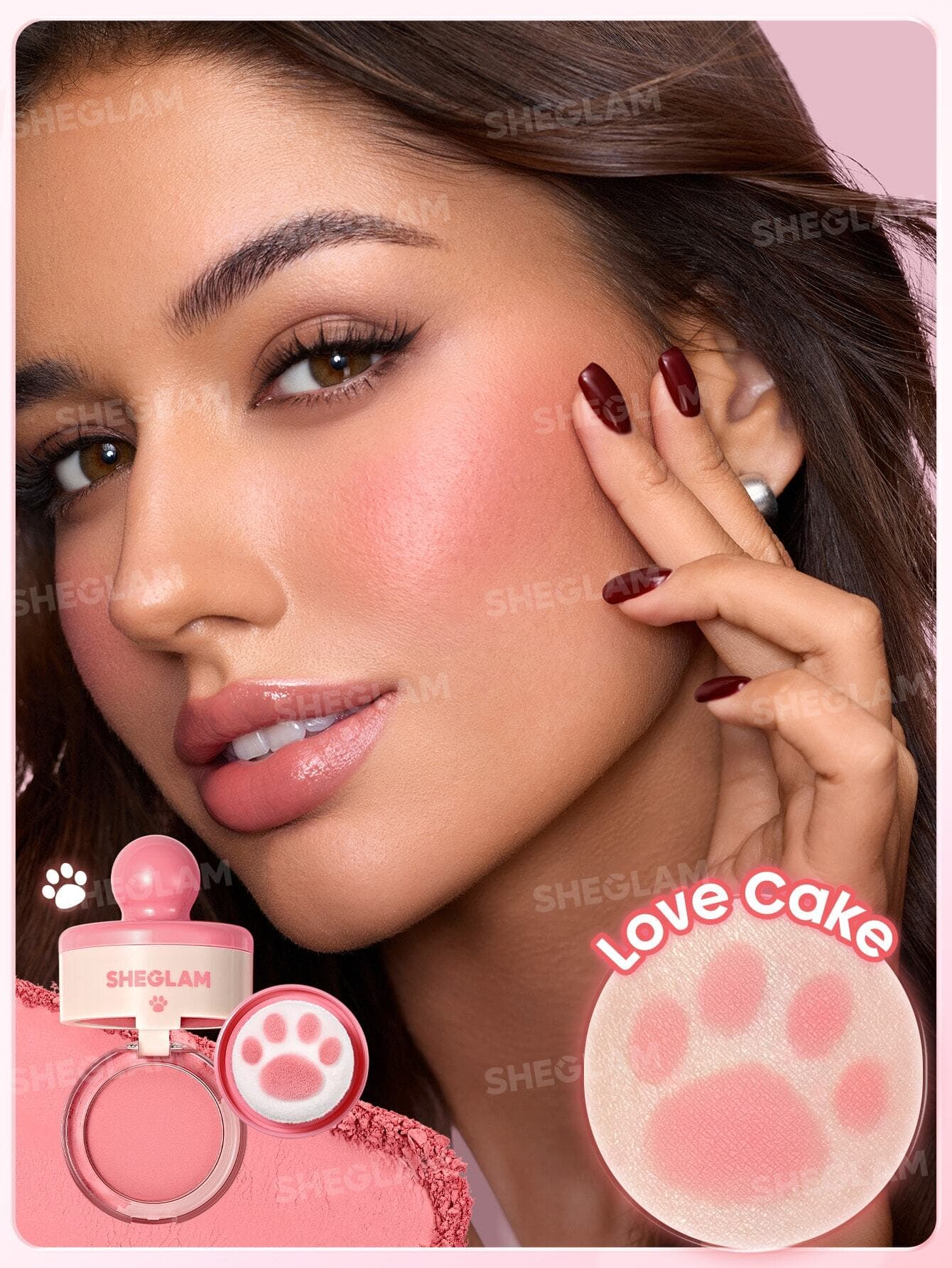 رژگونه پنجه گربه‌ای شیگلم SHEGLAM Cutie Paw Blush Stamp — تصویر ۵