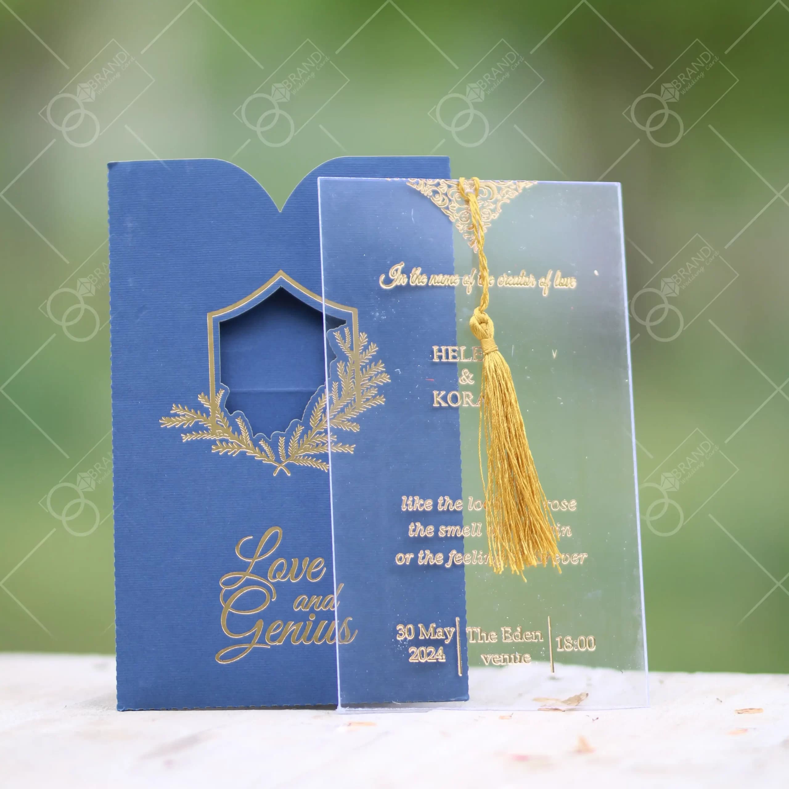 کارت عروسی پلکسی مدل Elle — تصویر ۳